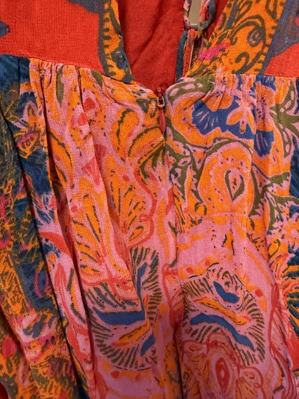 Free People Dress Unattainable Boho Floral Maxi Sleeveless Bohemian Size 10 - Picture 5 of 13
